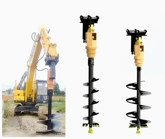 Auger Drill Attachment - Гидравлический земляной шнек для бурения отверстий,