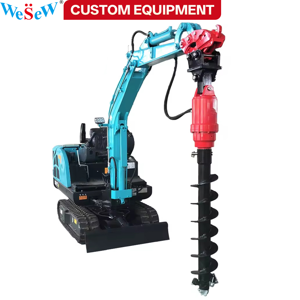 Auger Drill Attachment - Индивидуальный расточный станок для шнека, мини-экскаватор